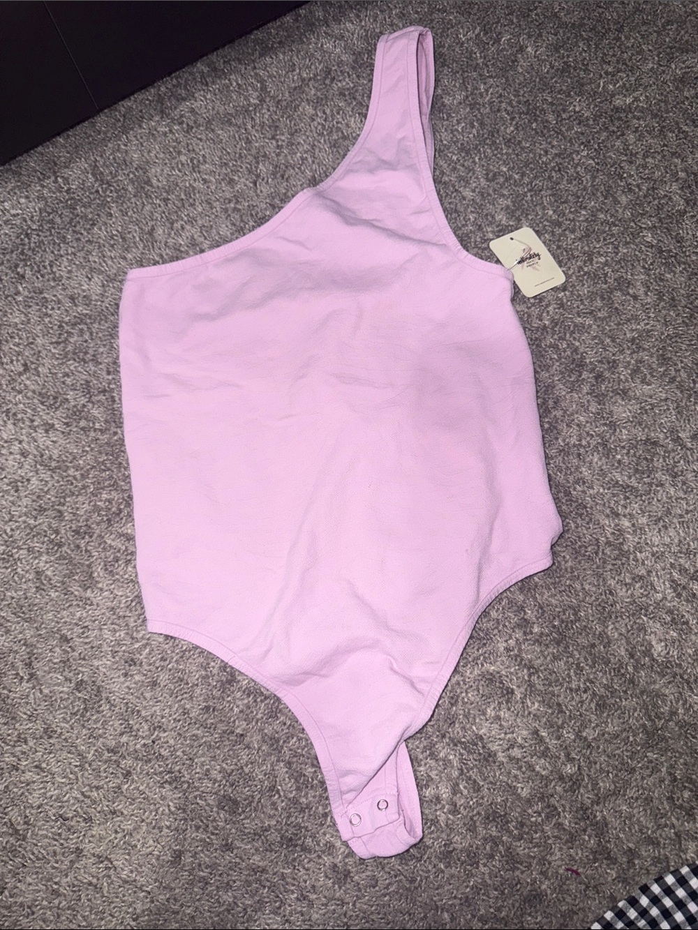 Free People One-Shoulder Lilac Bodysuit